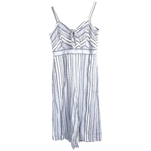 VIOLET WEEKEND blue white cotton jumpsuit - Picture 1 of 7